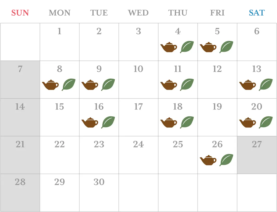 ６月カレンダー